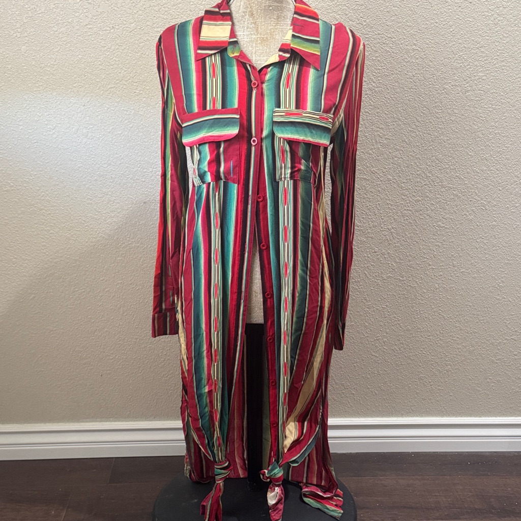 Striped Multicolor Cape Jacket